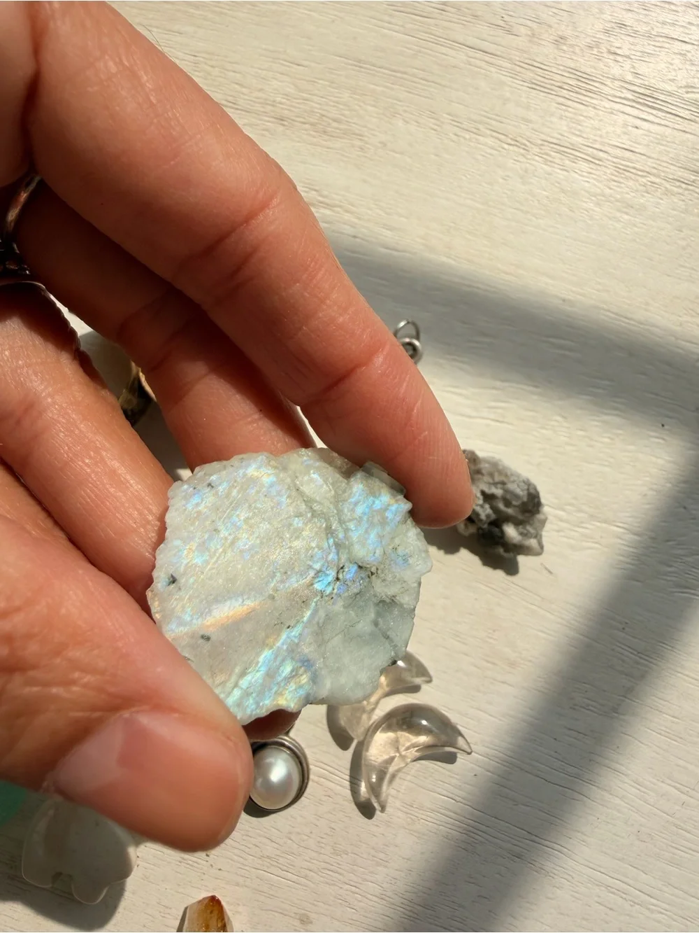 Vintage rainbow moonstone